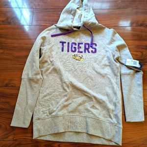 LSU Tigers Carl Banks G-III 4her Womens Small Lightweight Hooded Sweatshirt